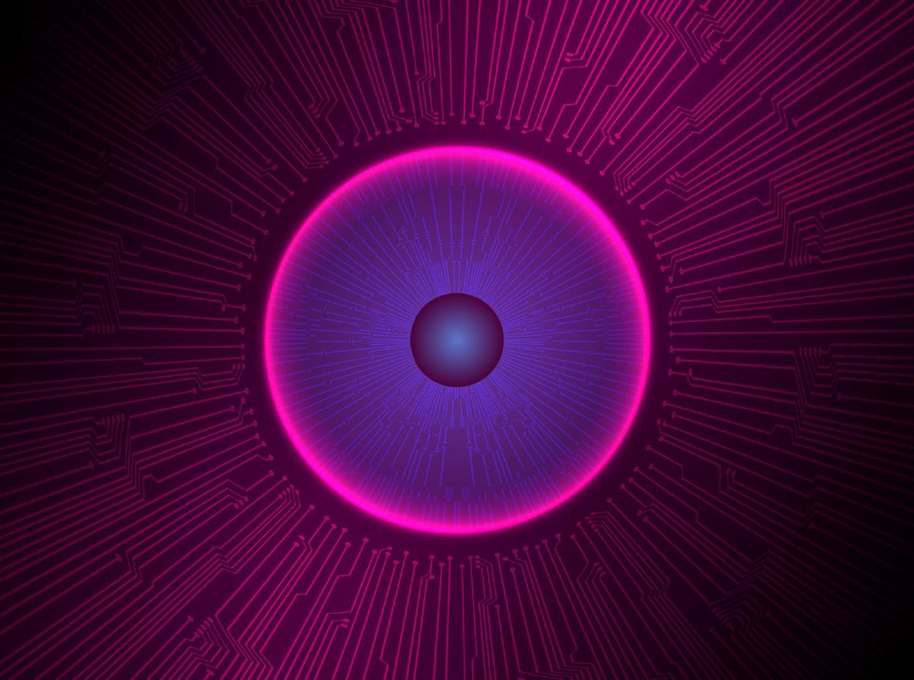 Modern Holographic Eye Ball on Technology Background vector