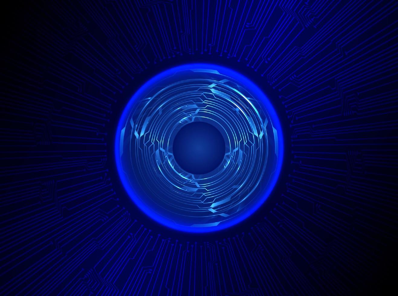 Modern Holographic Eye Ball on Technology Background vector