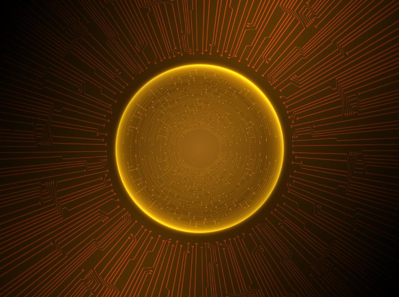 Modern Holographic Eye Ball on Technology Background vector