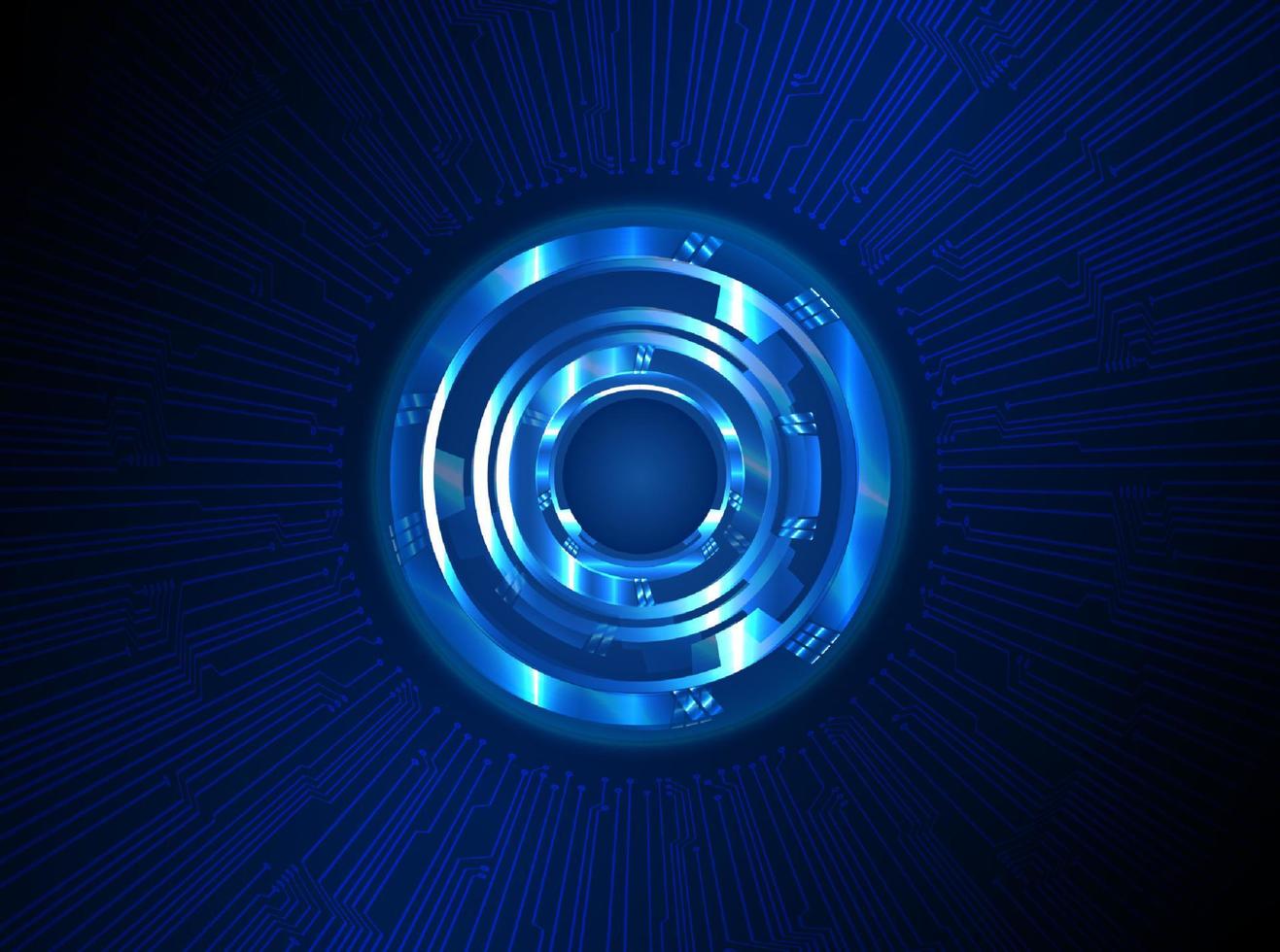 Modern Holographic Eye Ball on Technology Background vector