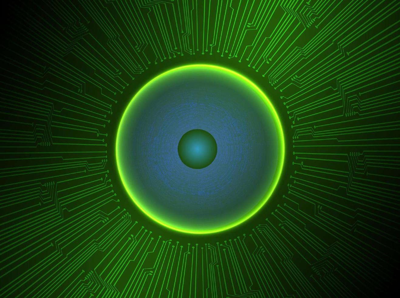 Modern Holographic Eye Ball on Technology Background vector