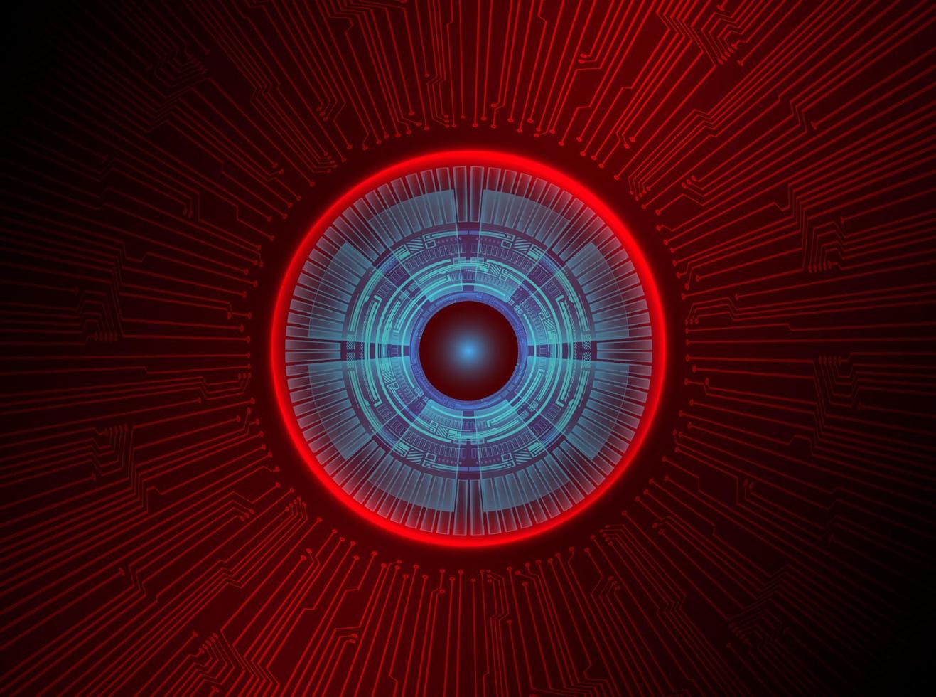 Modern Holographic Eye Ball on Technology Background vector