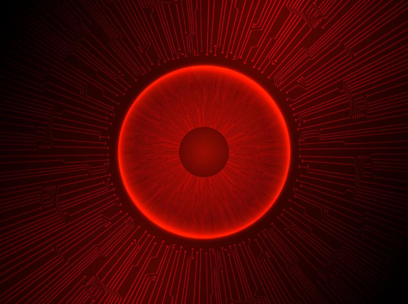 Modern Holographic Eye Ball on Technology Background vector