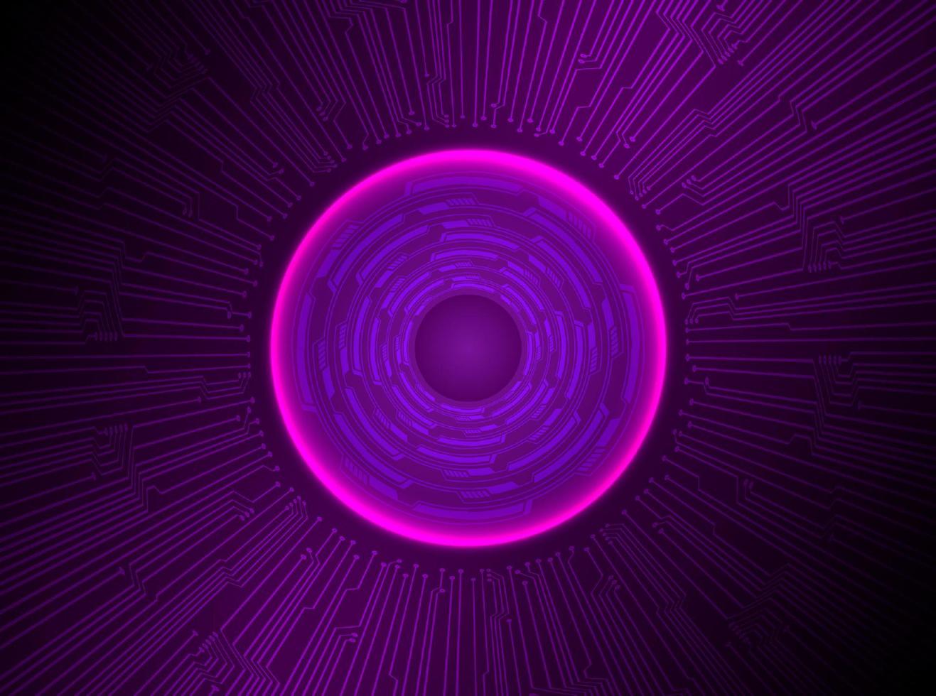 Modern Holographic Eye Ball on Technology Background vector