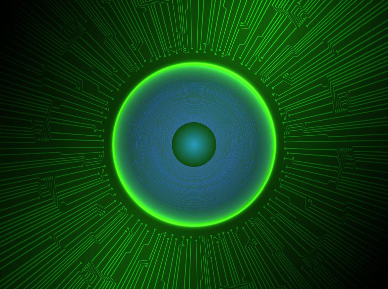 Modern Holographic Eye Ball on Technology Background vector