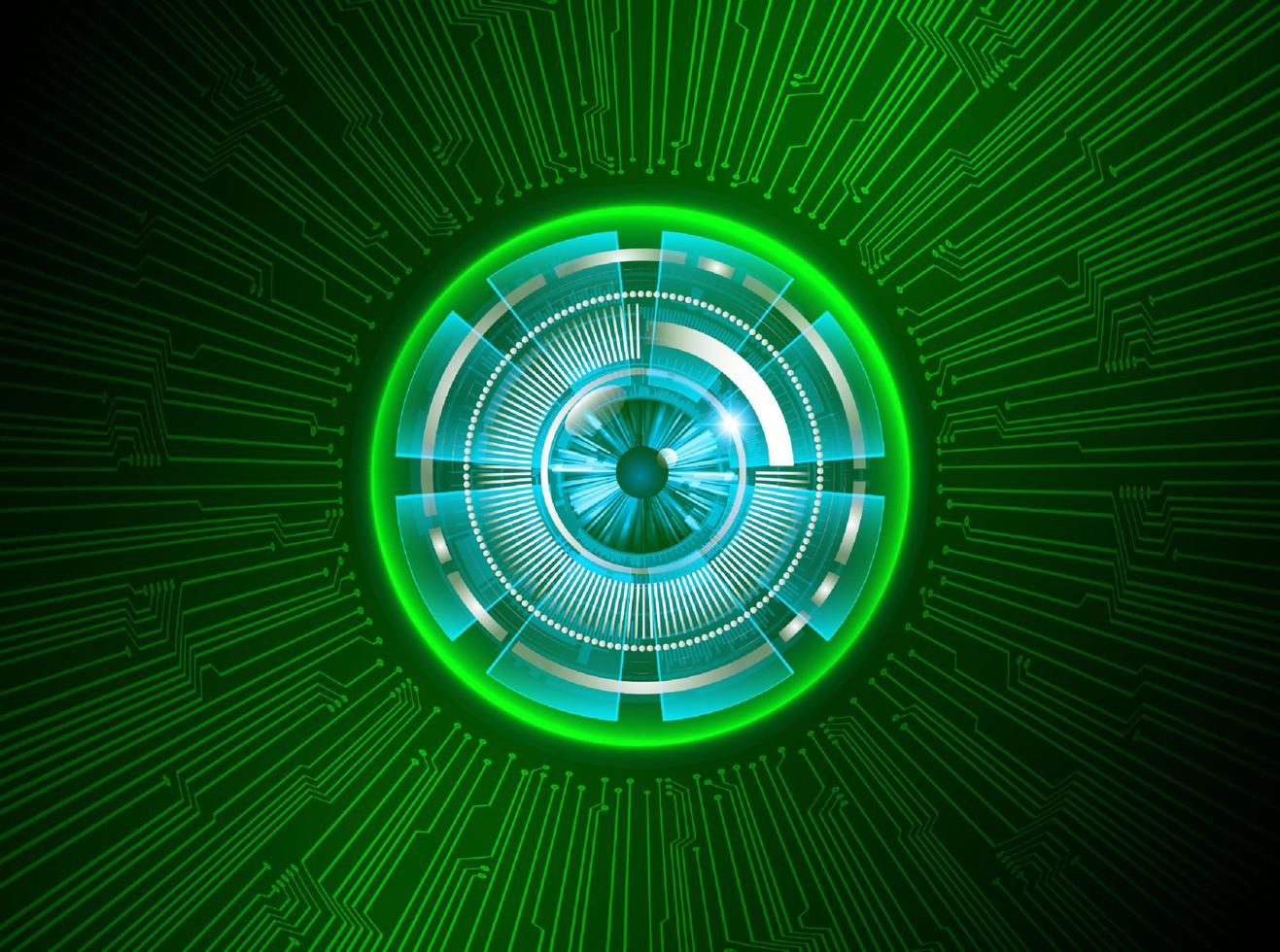 Modern Holographic Eye ball on Technology Background vector