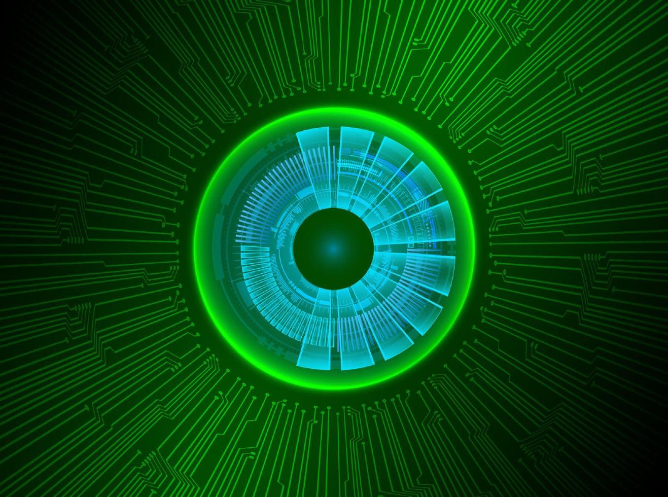 Modern Holographic Eye ball on Technology Background vector