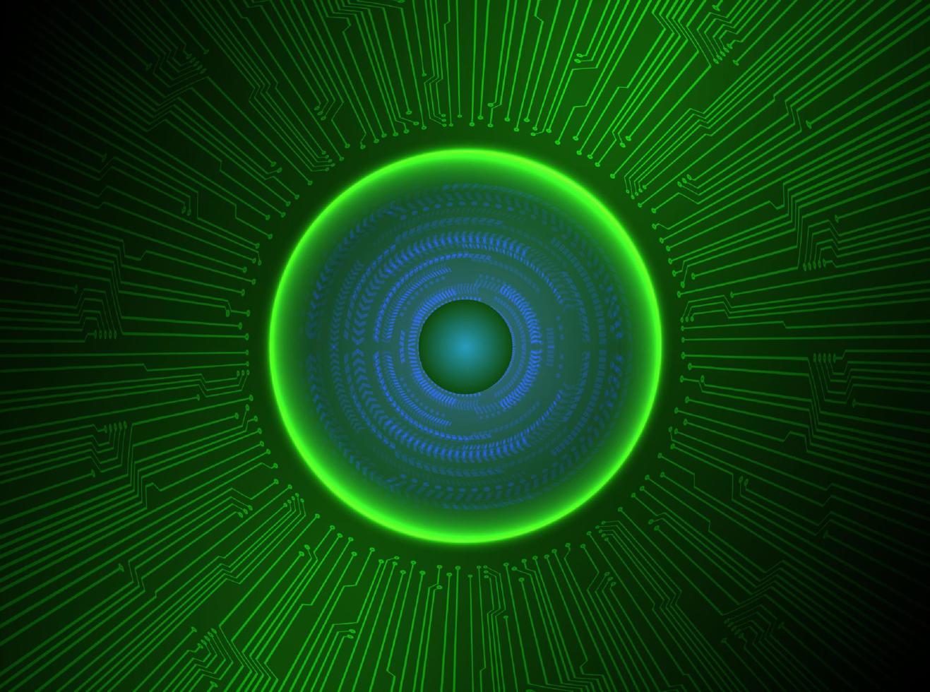 Modern Holographic Eye Ball on Technology Background vector