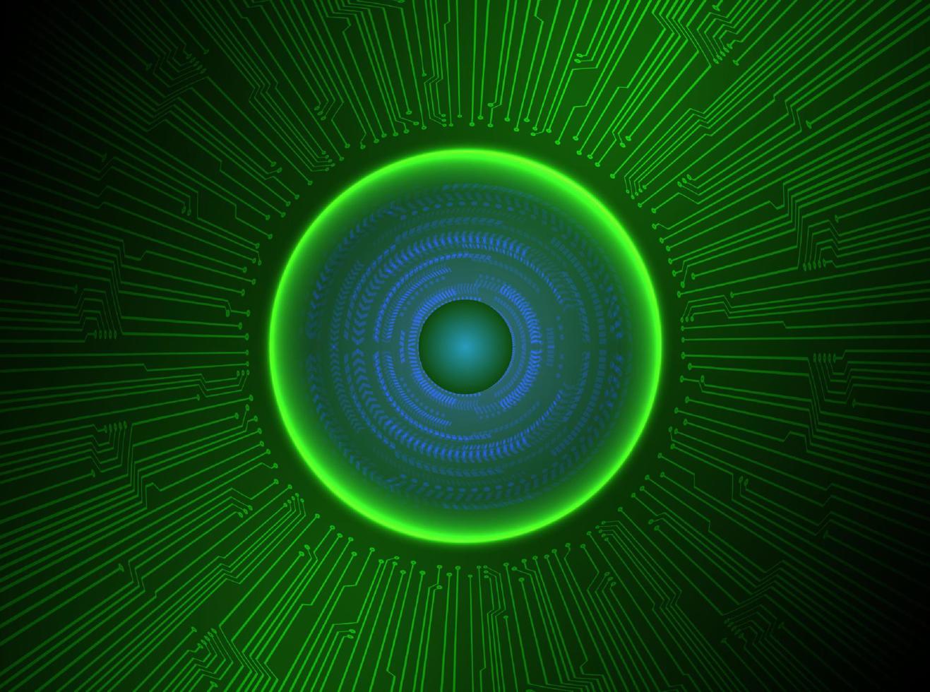 Modern Holographic Eye Ball on Technology Background vector