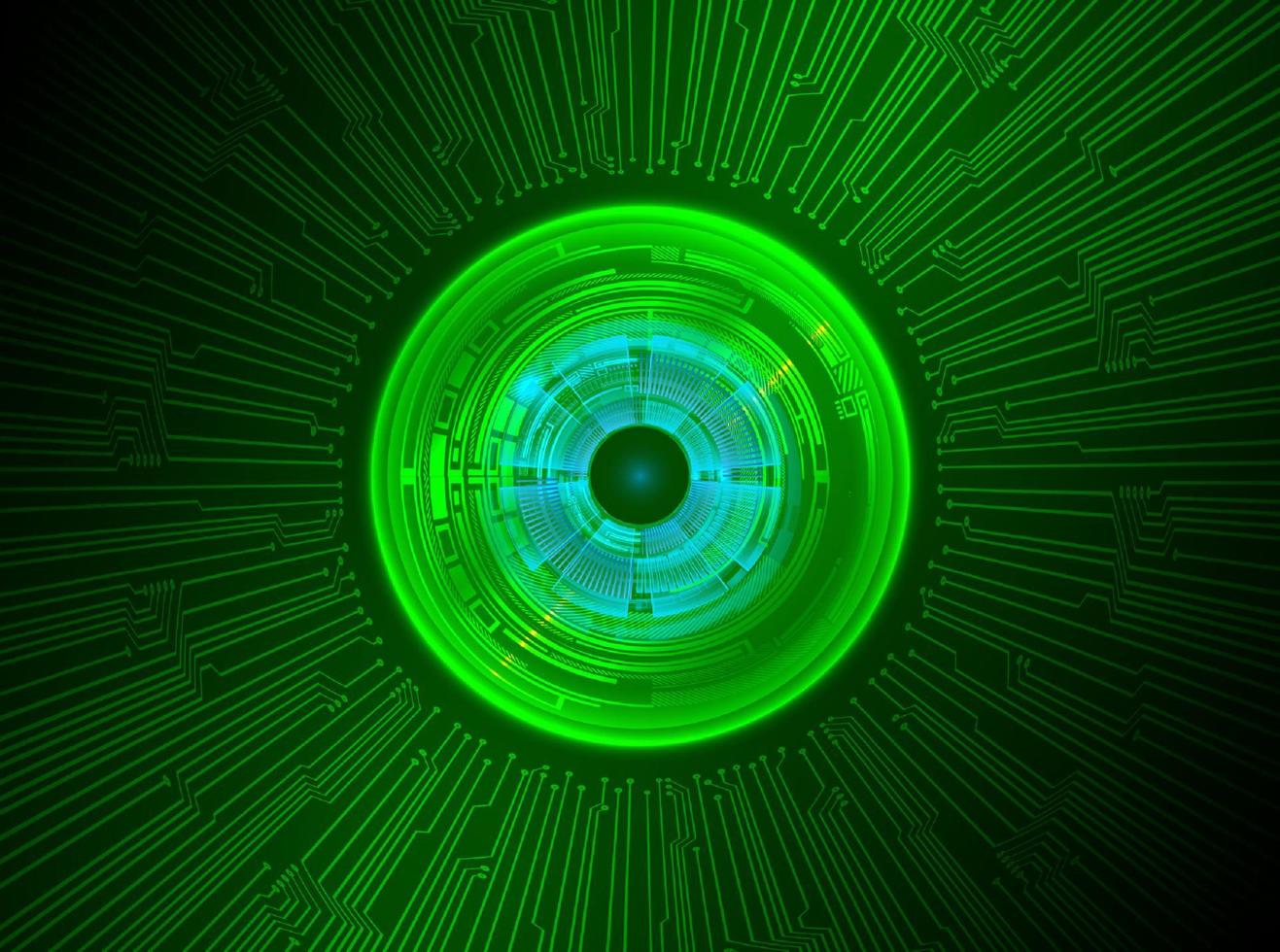 Modern Holographic Eye ball on Technology Background vector