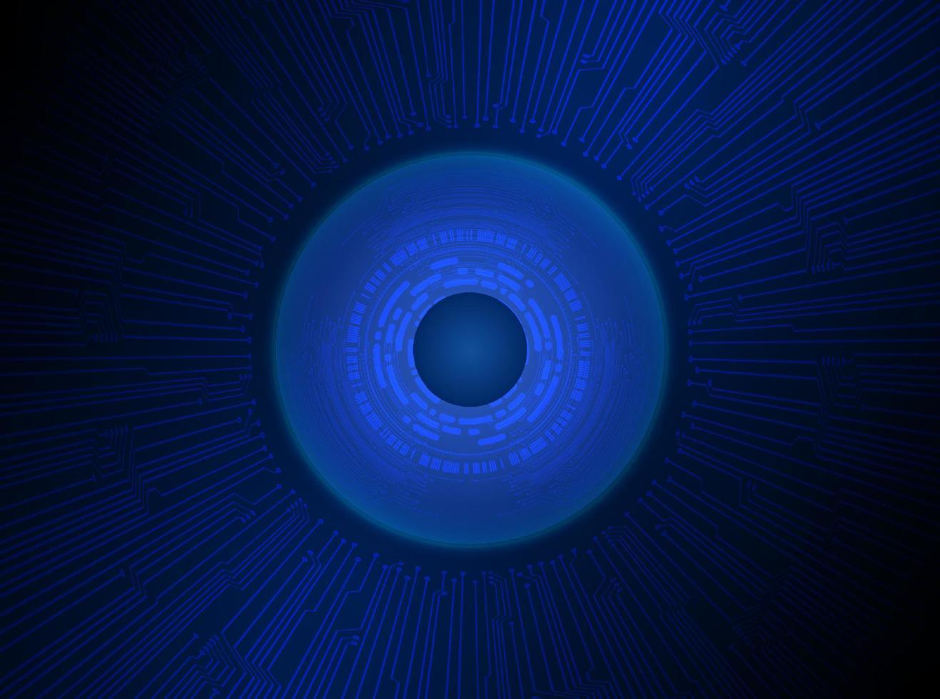 Modern Holographic Eye Ball on Technology Background vector