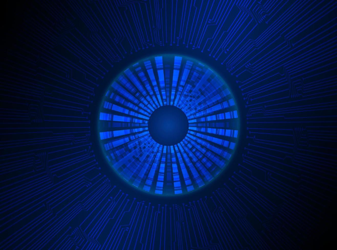Modern Holographic Eye Ball on Technology Background vector