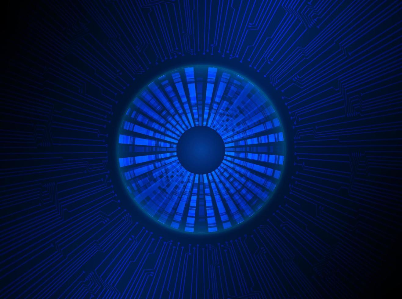 Modern Holographic Eye Ball on Technology Background vector