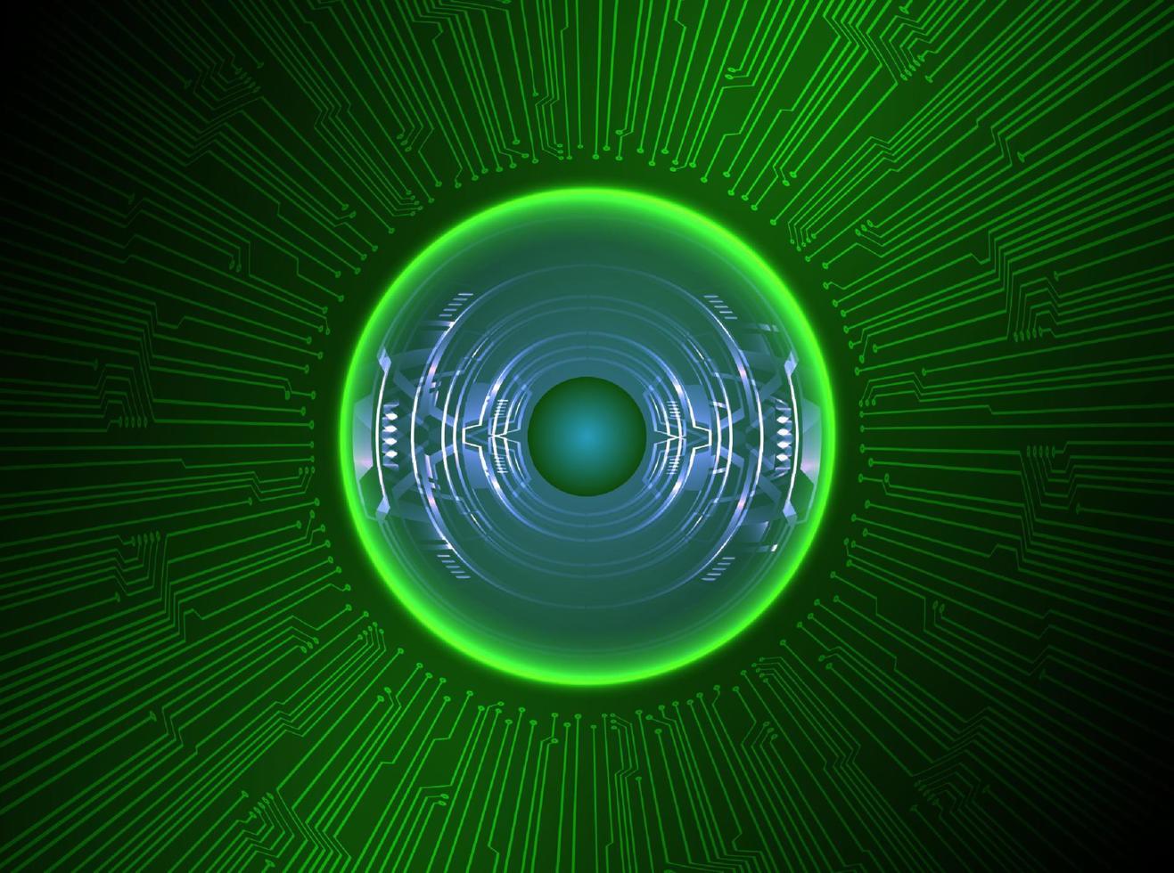 Modern Holographic Eye Ball on Technology Background vector