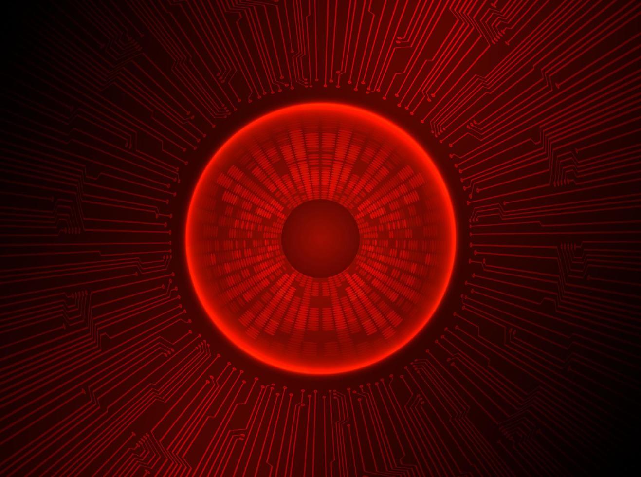 Modern Holographic Eye Ball on Technology Background vector