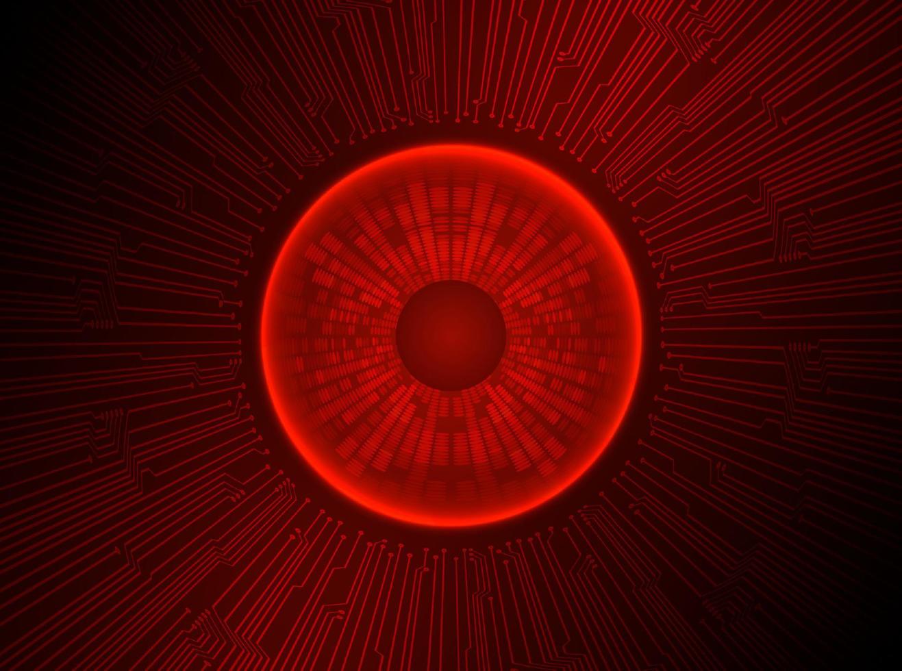 Modern Holographic Eye Ball on Technology Background vector