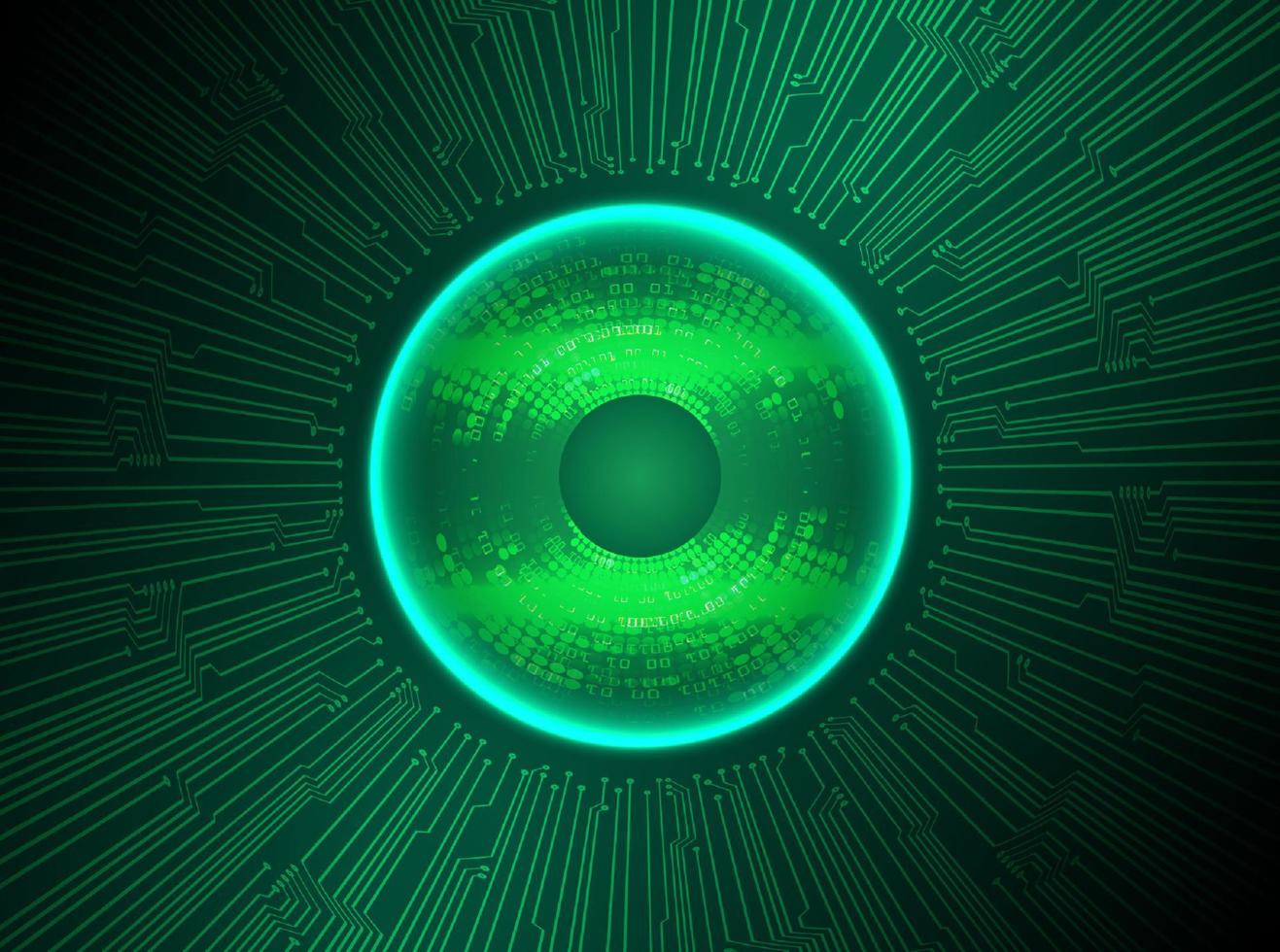 Modern Holographic Eye Ball on Technology Background vector