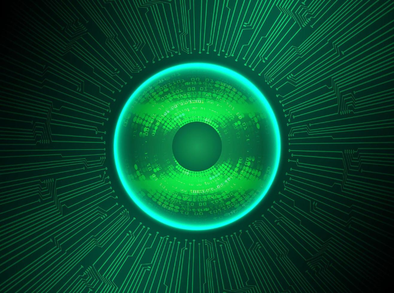 Modern Holographic Eye Ball on Technology Background vector