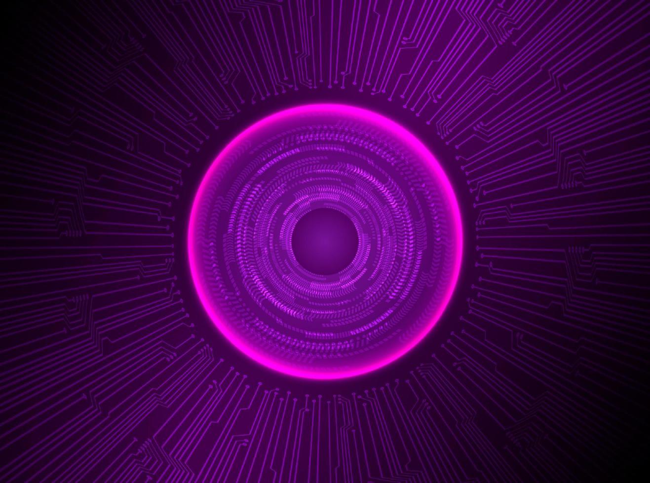 Modern Holographic Eye Ball on Technology Background vector