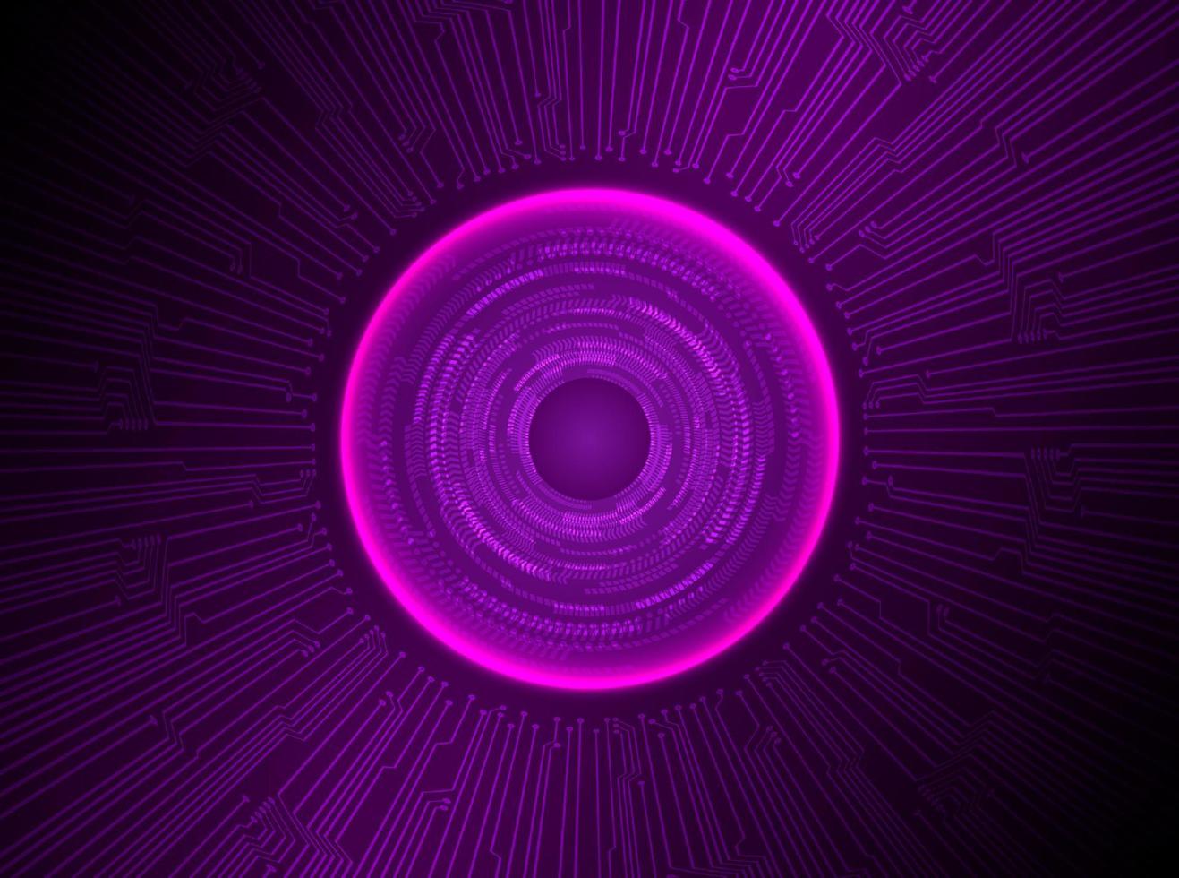 Modern Holographic Eye Ball on Technology Background vector