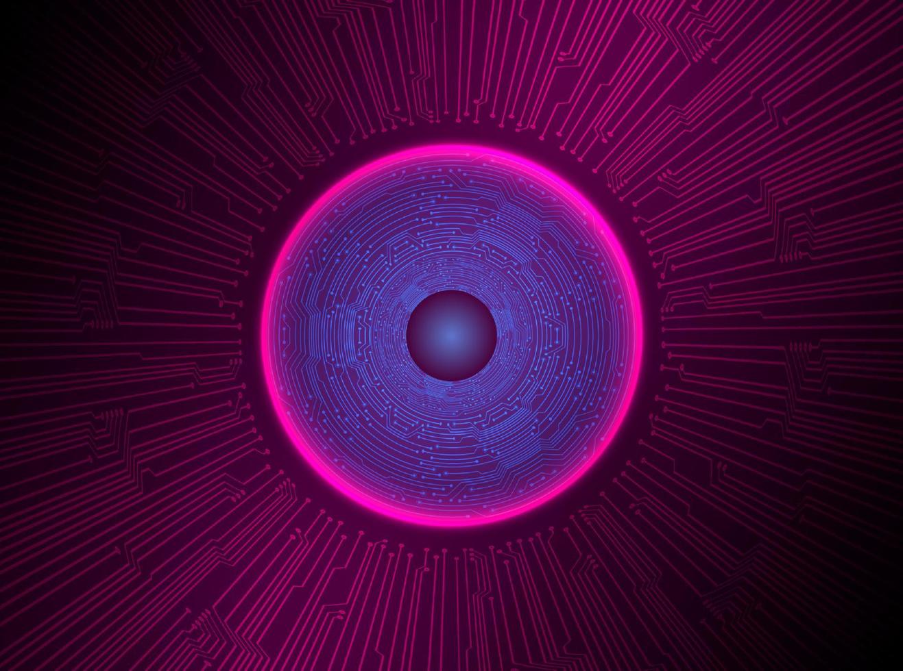 Modern Holographic Eye Ball on Technology Background vector