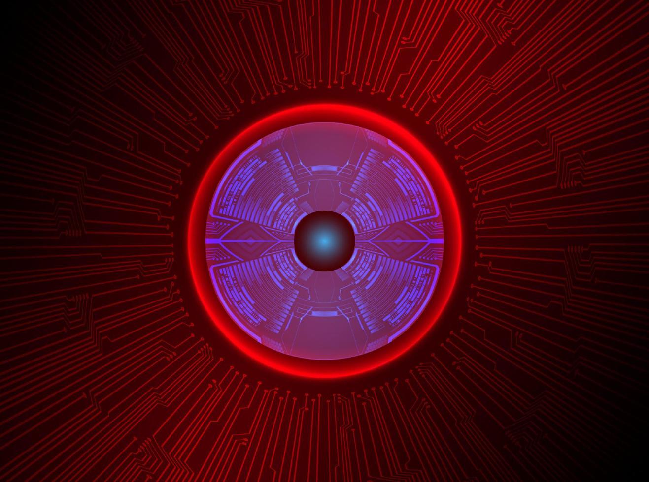 Modern Holographic Eye ball on Technology Background vector