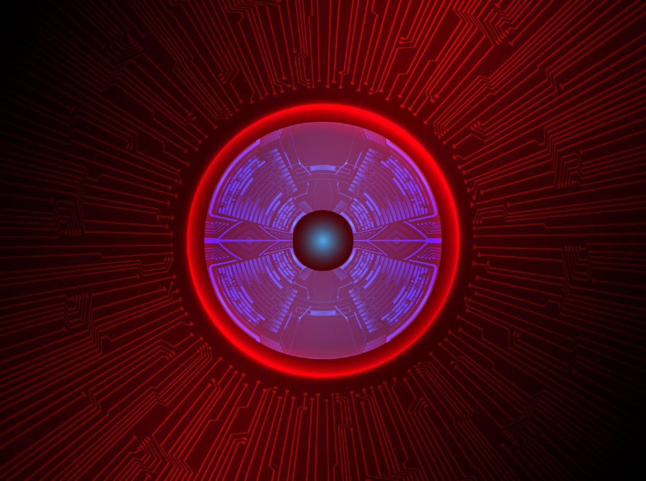 Modern Holographic Eye ball on Technology Background vector