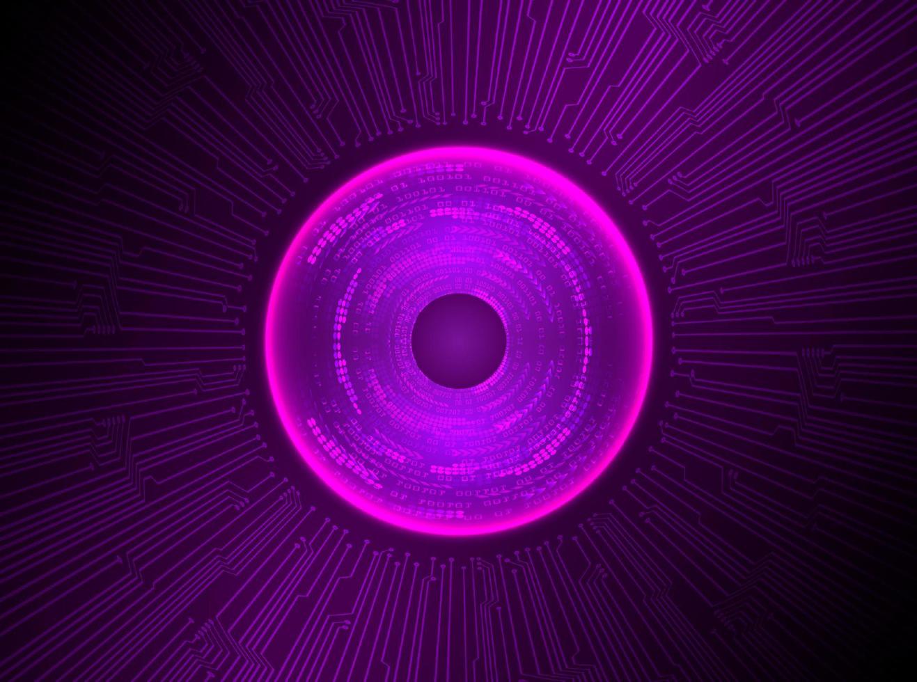 Modern Holographic Eye Ball on Technology Background vector