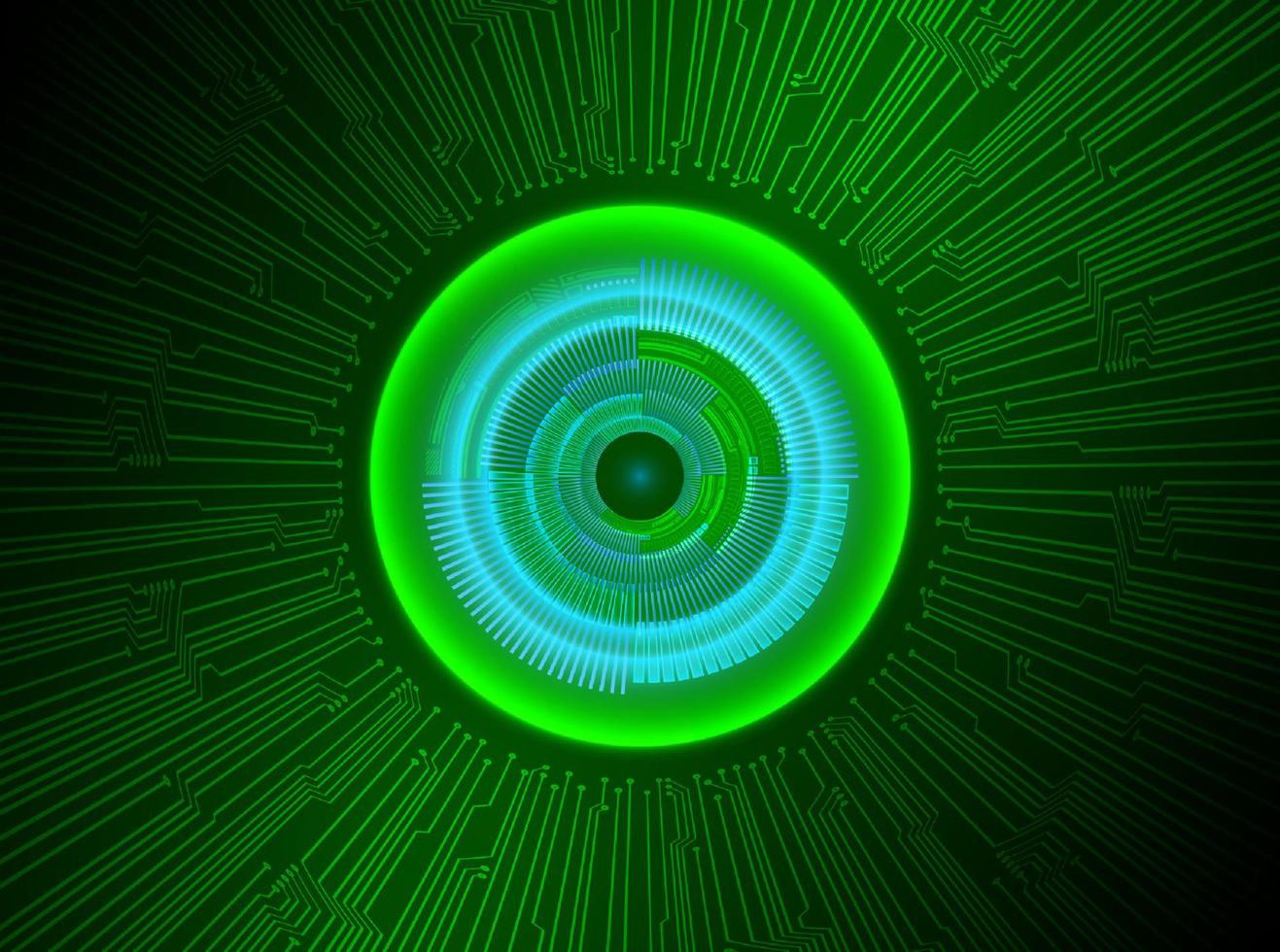 Modern Holographic Eye ball on Technology Background vector