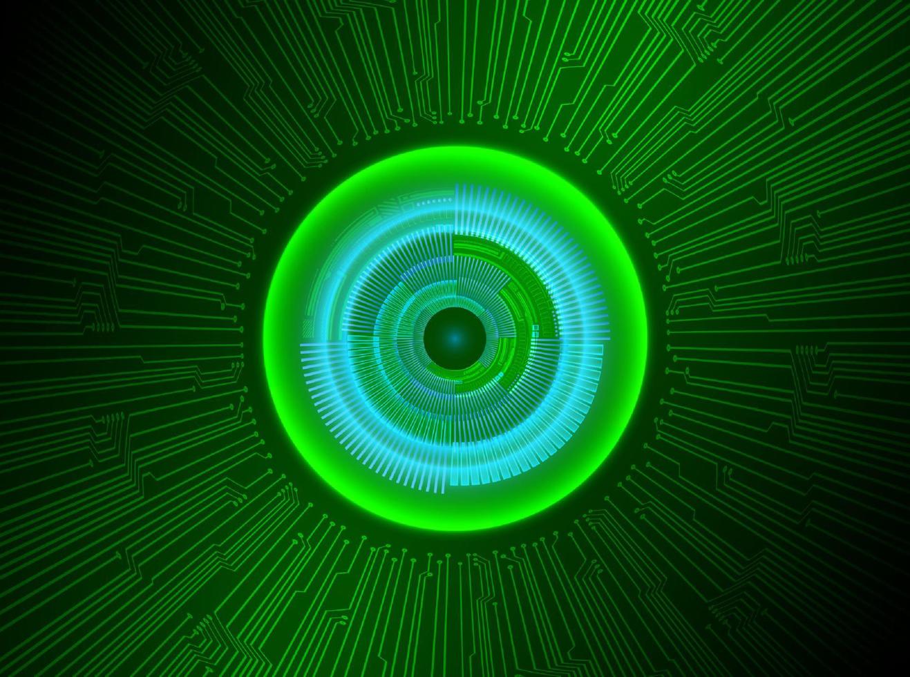 Modern Holographic Eye ball on Technology Background vector