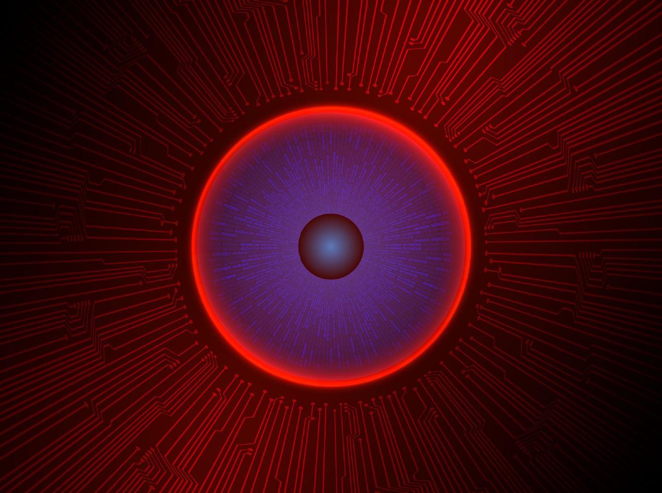 Modern Holographic Eye Ball on Technology Background vector