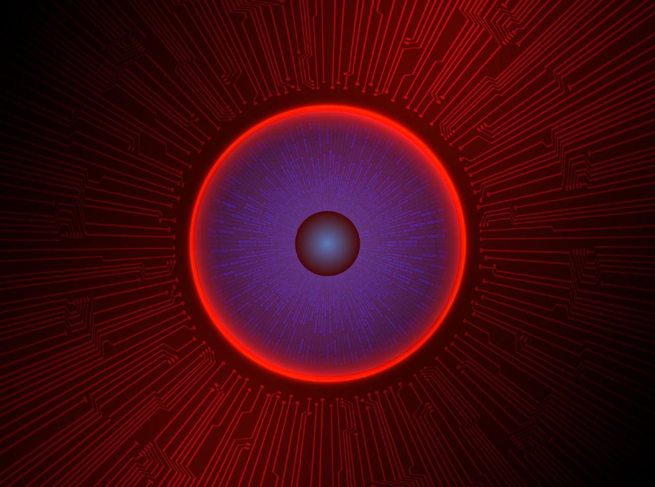 Modern Holographic Eye Ball on Technology Background vector