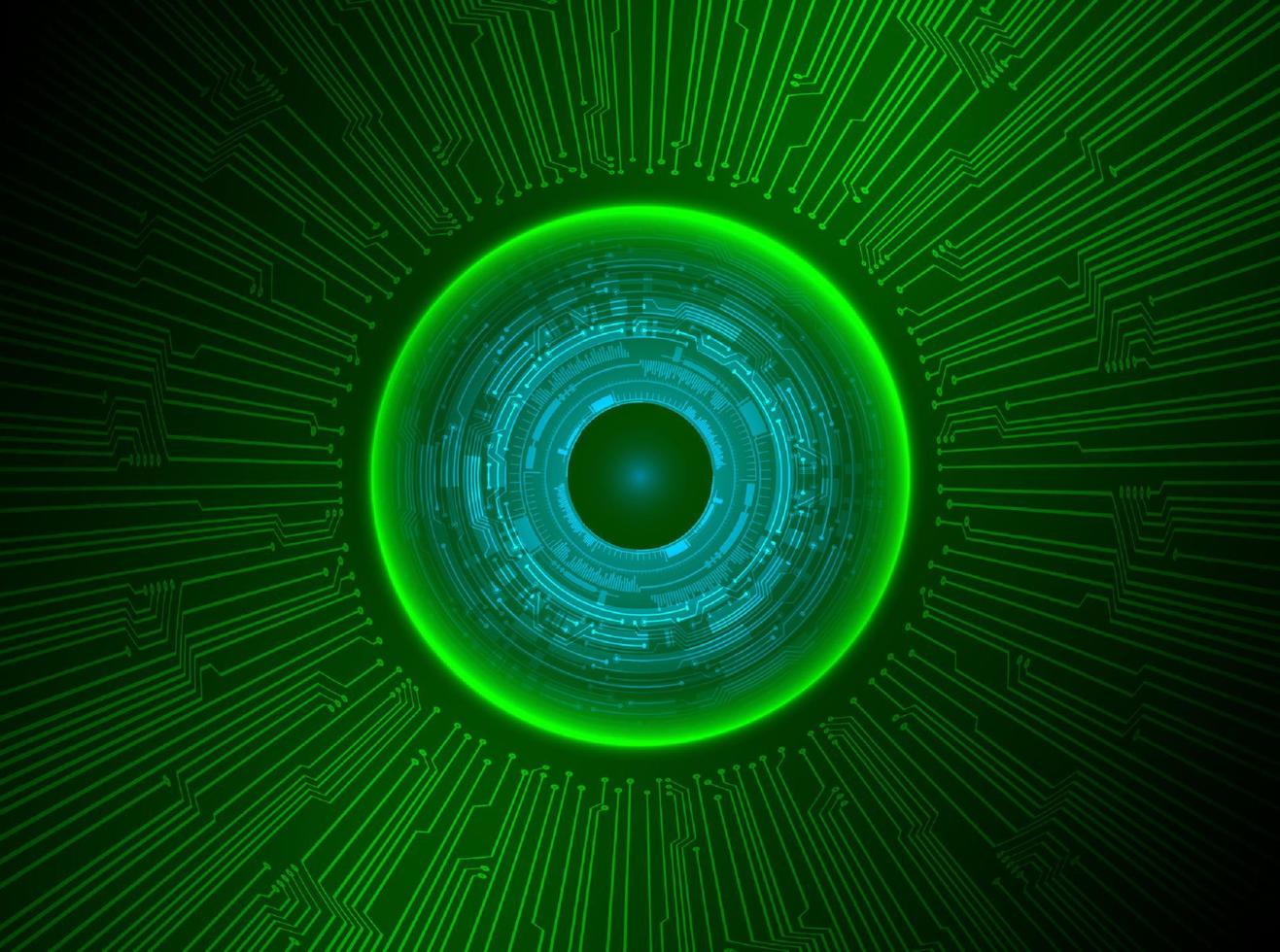 Modern Holographic Eye ball on Technology Background vector