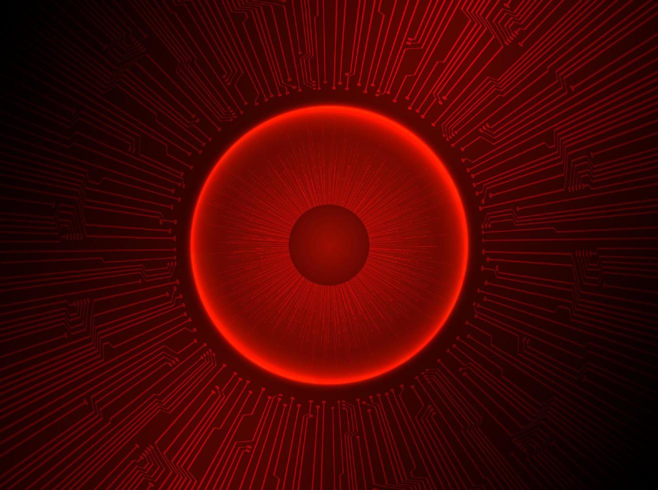 Modern Holographic Eye Ball on Technology Background vector