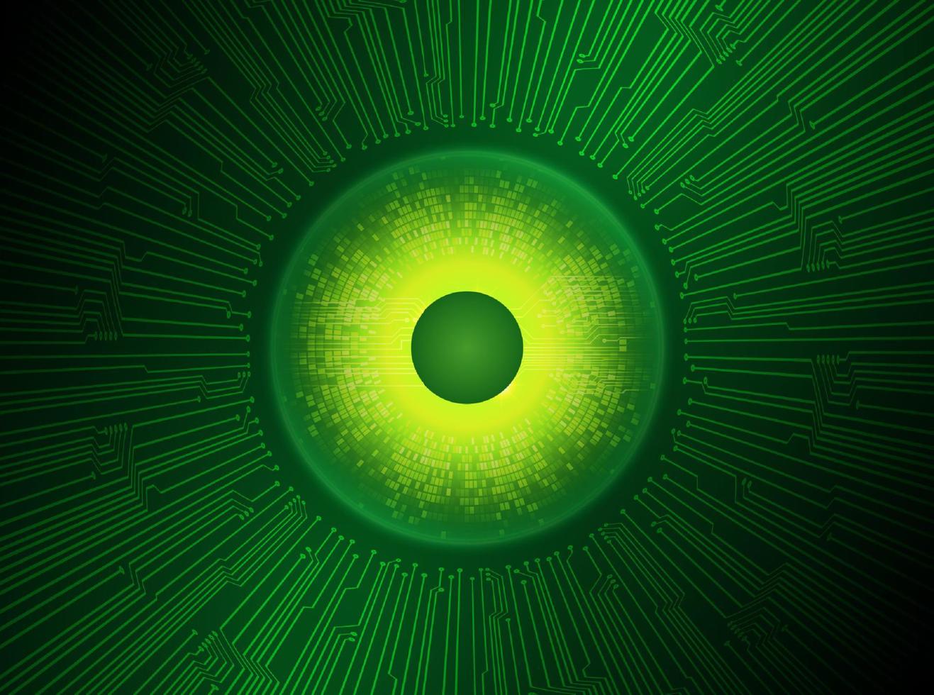 Modern Holographic Eye Ball on Technology Background vector