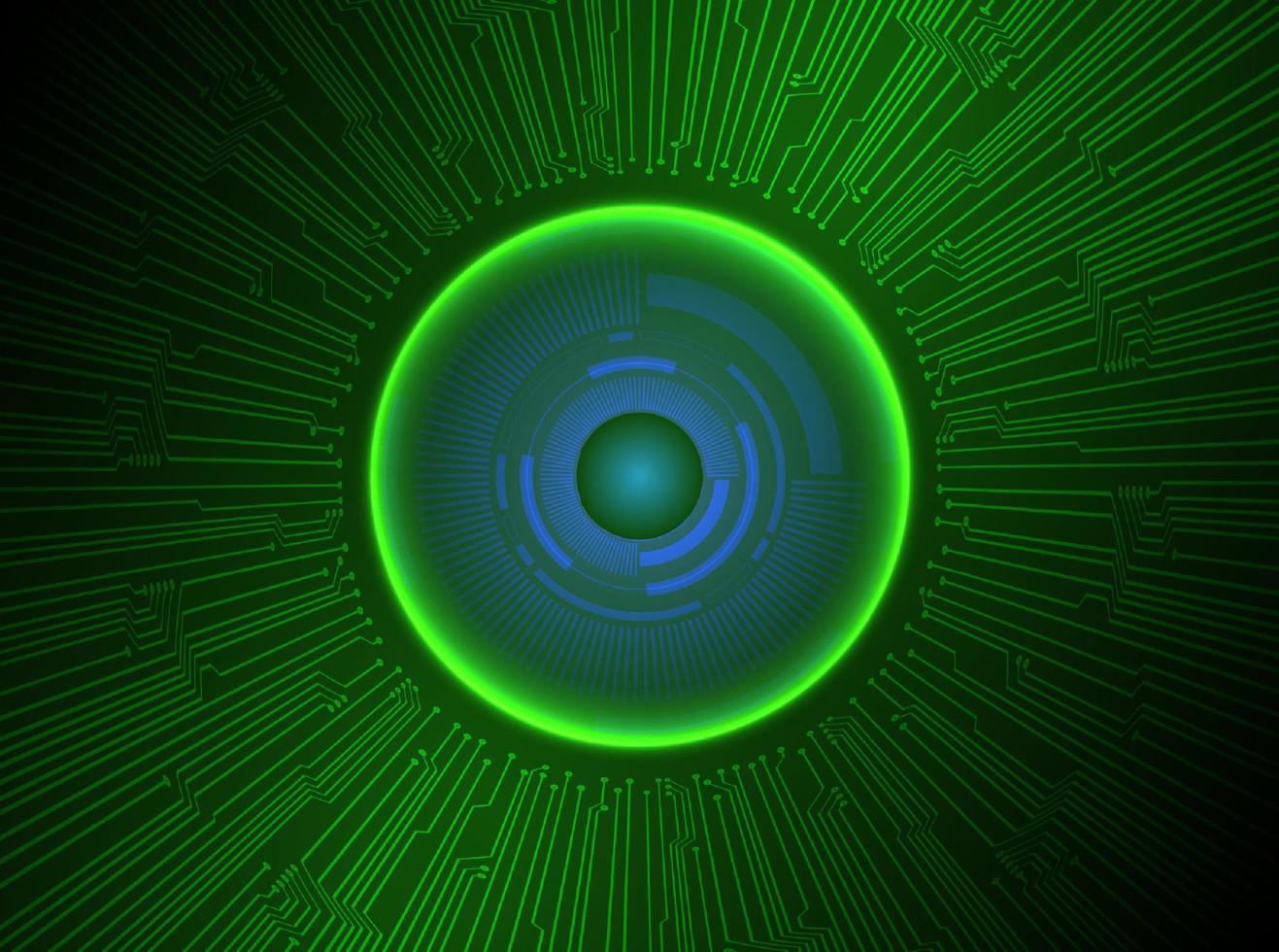 Modern Holographic Eye Ball on Technology Background vector
