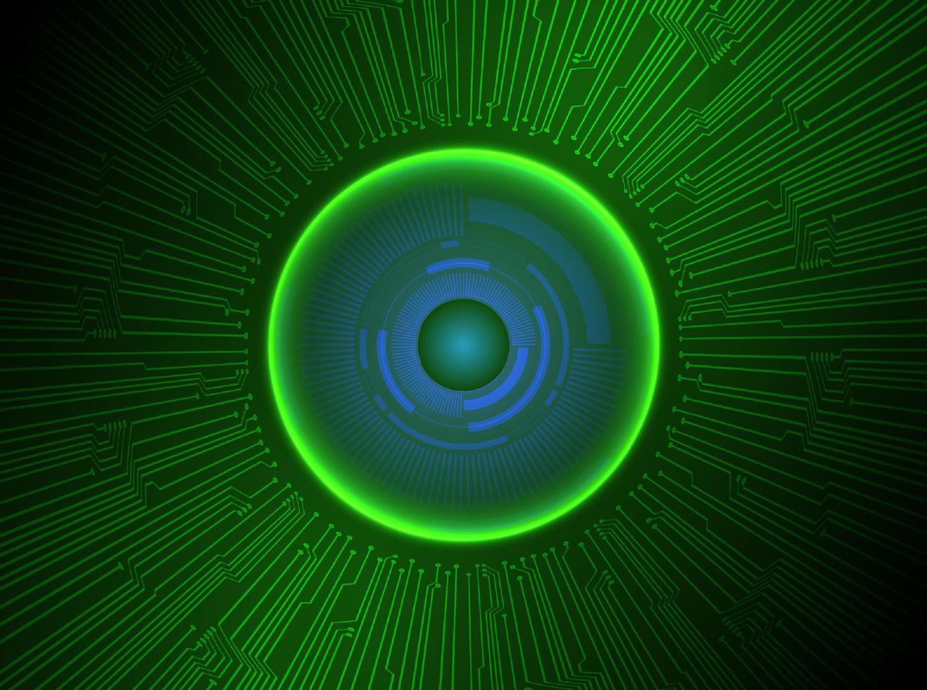 Modern Holographic Eye Ball on Technology Background vector