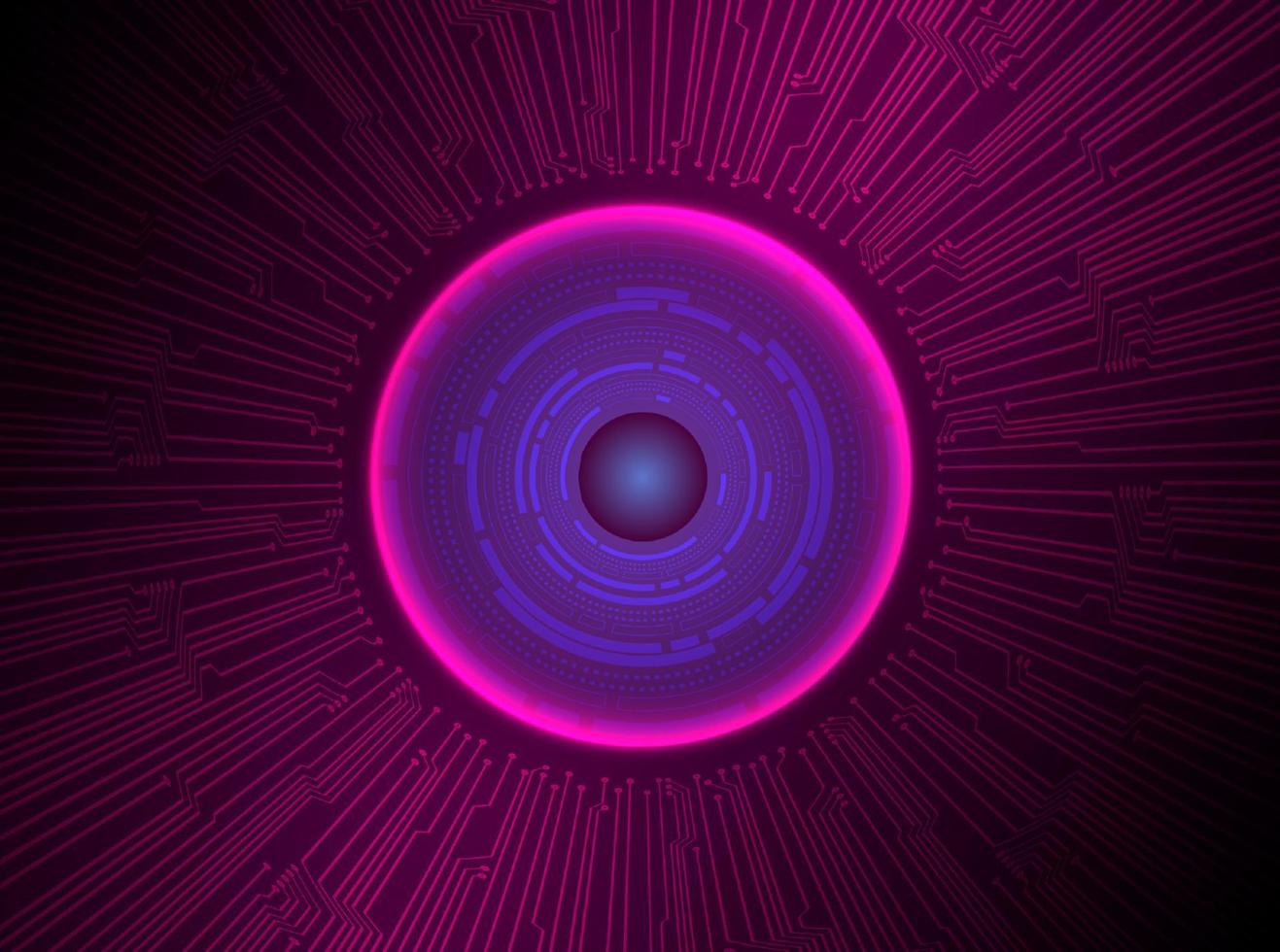 Modern Holographic Eye Ball on Technology Background vector
