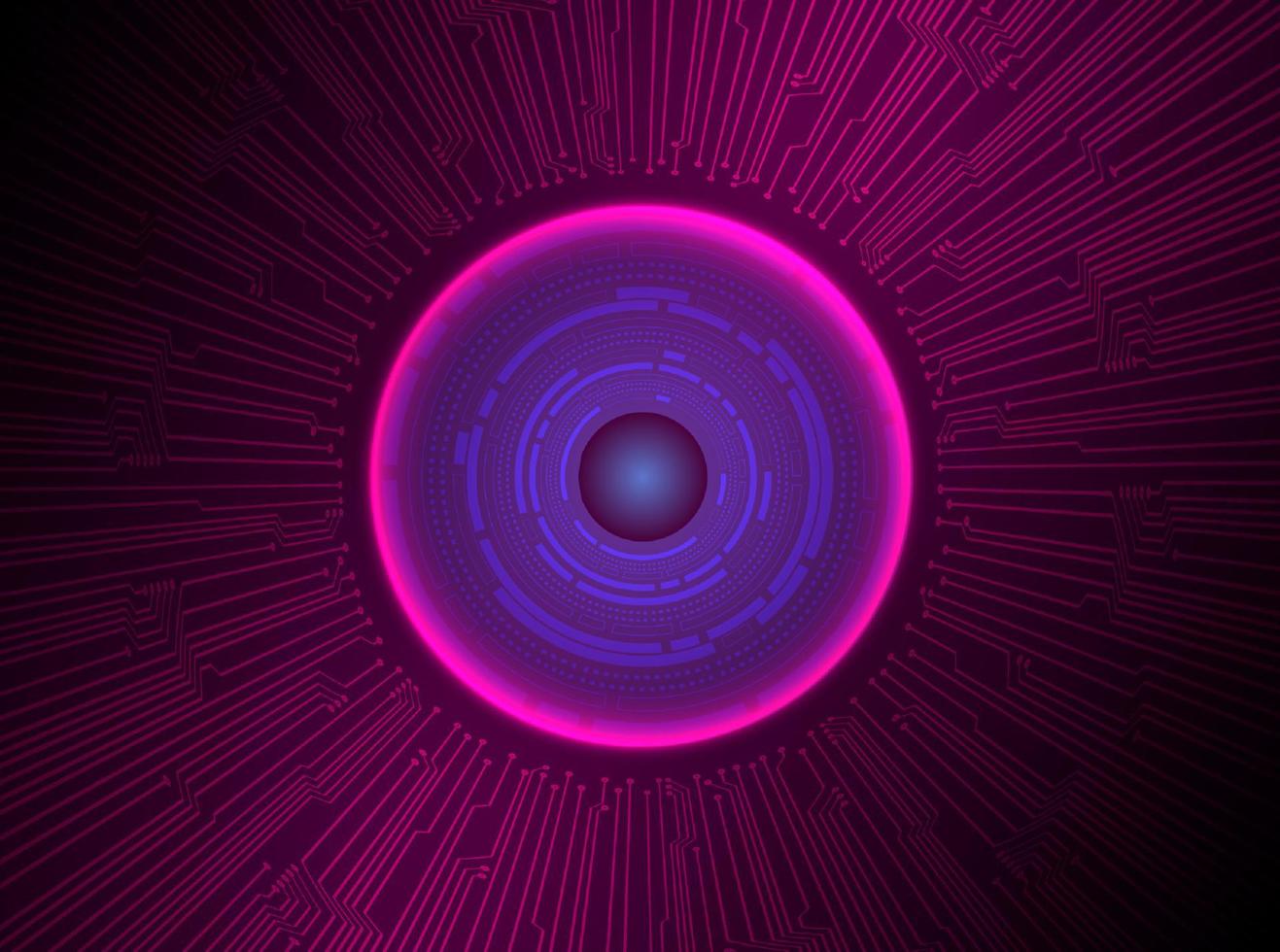 Modern Holographic Eye Ball on Technology Background vector