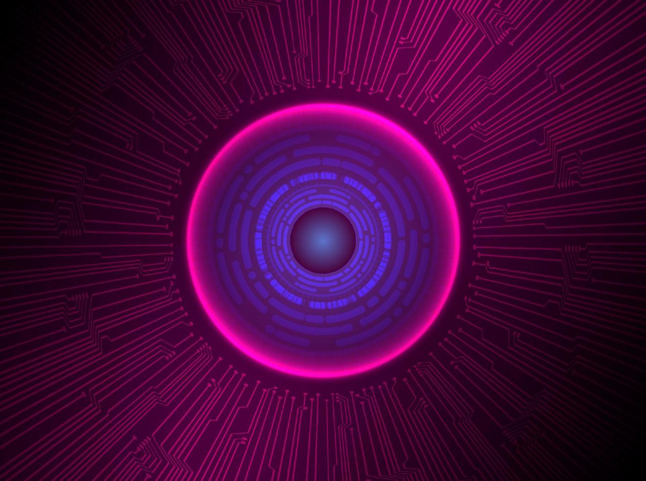 Modern Holographic Eye Ball on Technology Background vector