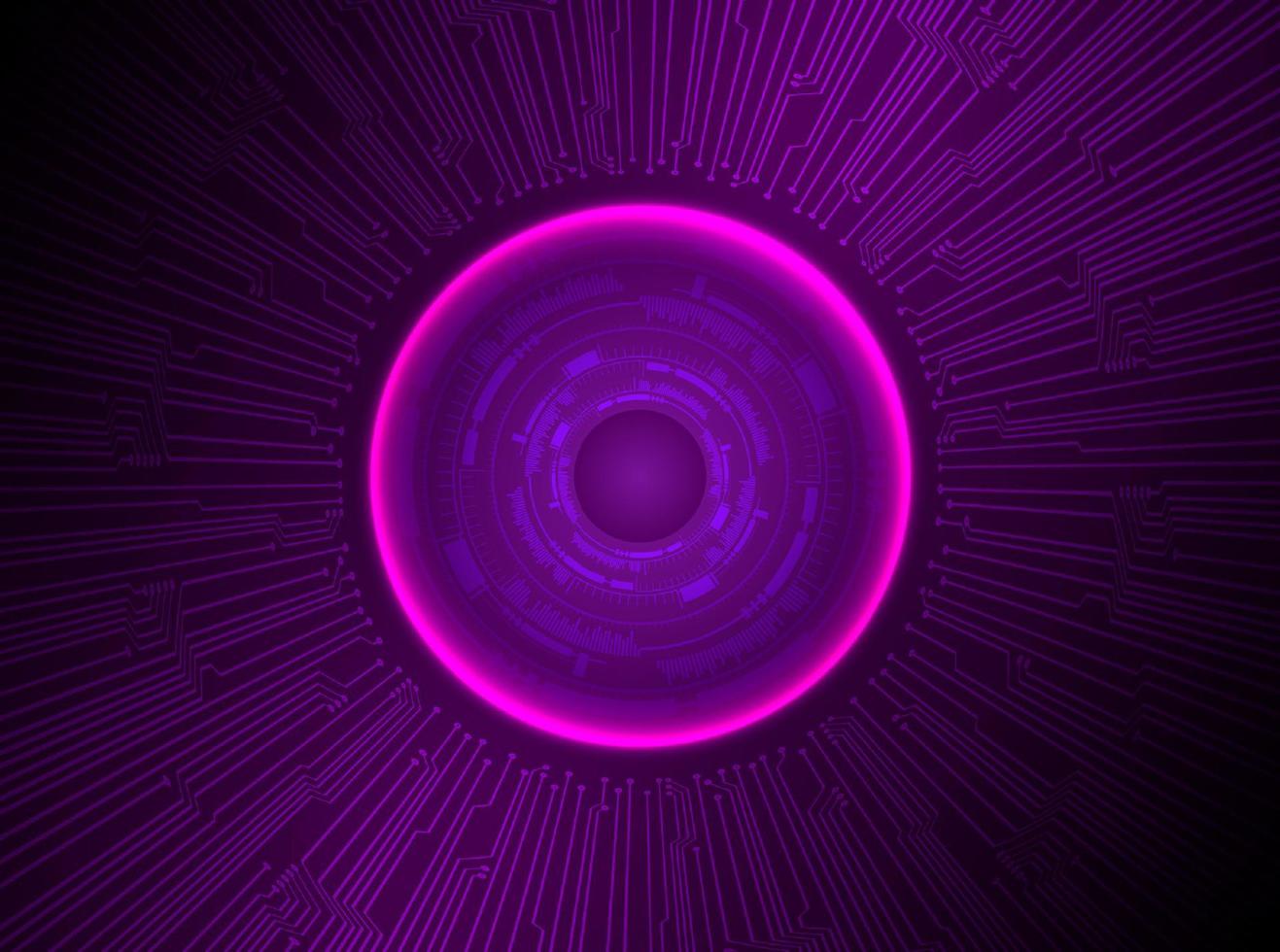 Modern Holographic Eye ball on Technology Background vector