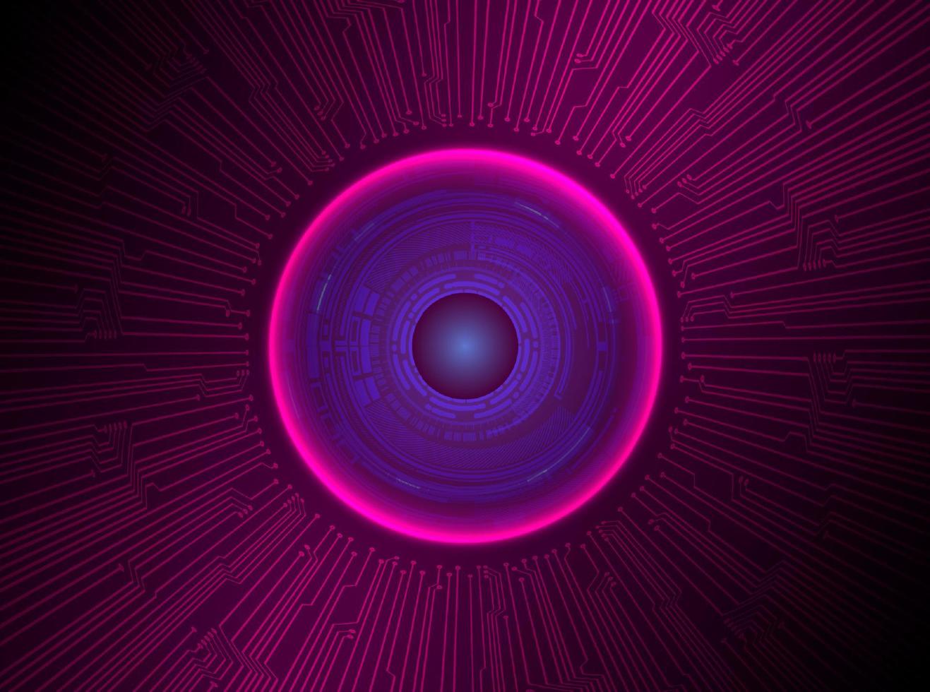 Modern Holographic Eye Ball on Technology Background vector
