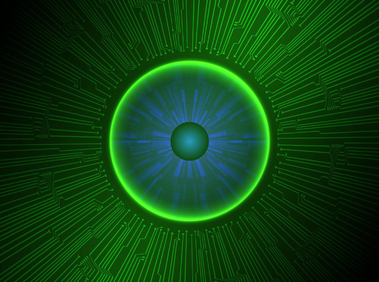 Modern Holographic Eye Ball on Technology Background vector