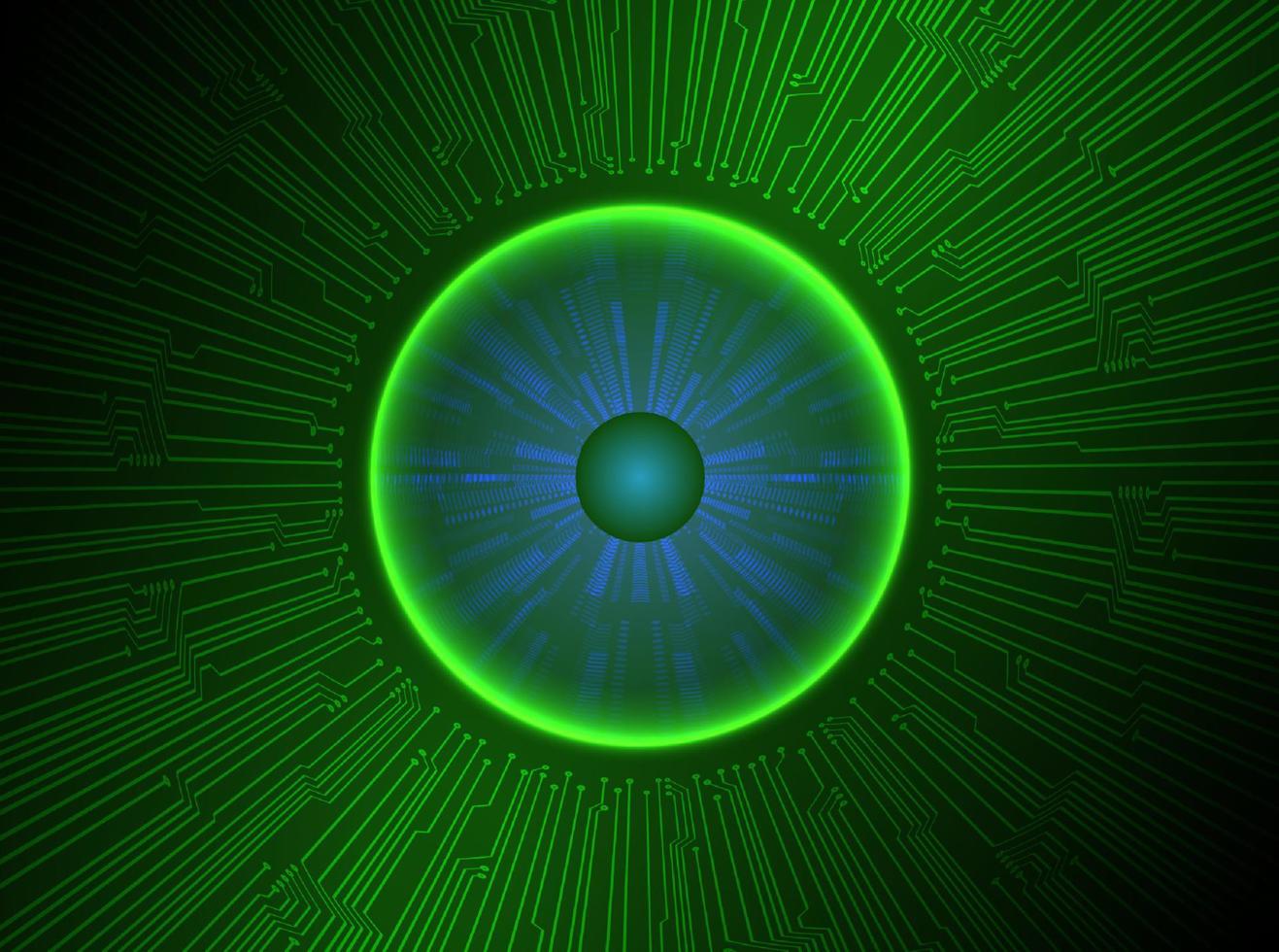 Modern Holographic Eye Ball on Technology Background vector