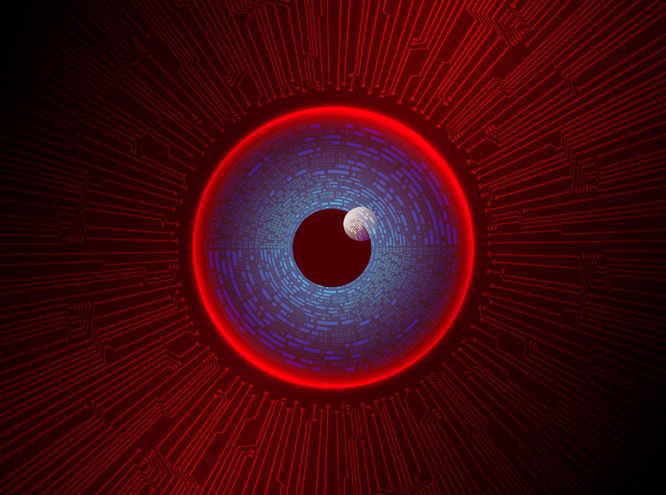 Modern Holographic Eye ball on Technology Background vector