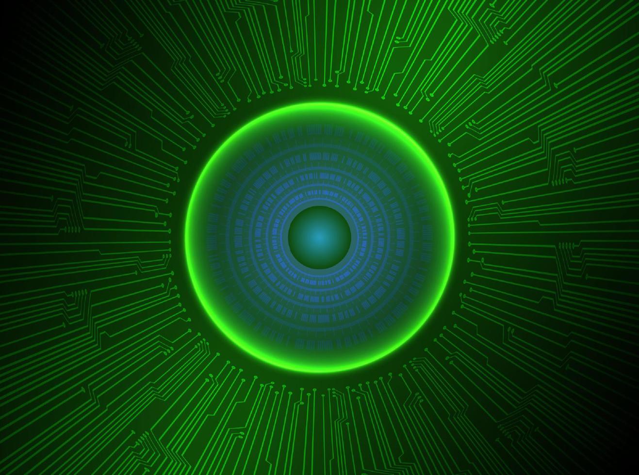 Modern Holographic Eye Ball on Technology Background vector