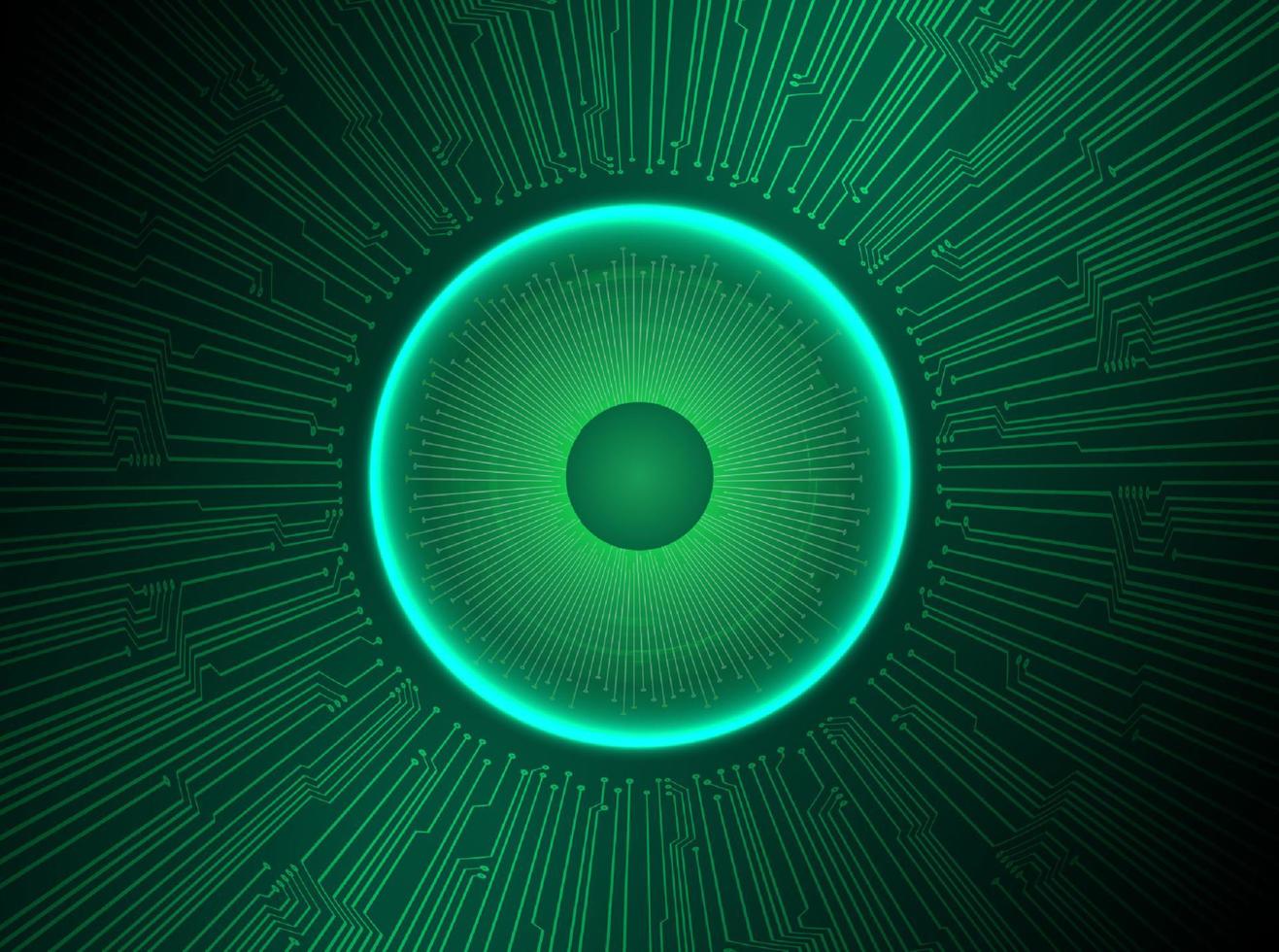 Modern Holographic Eye Ball on Technology Background vector