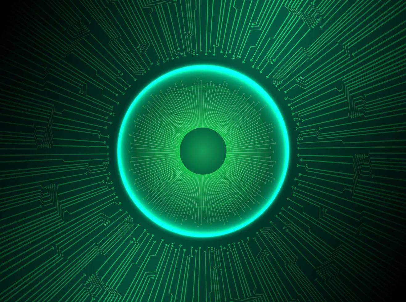 Modern Holographic Eye Ball on Technology Background vector