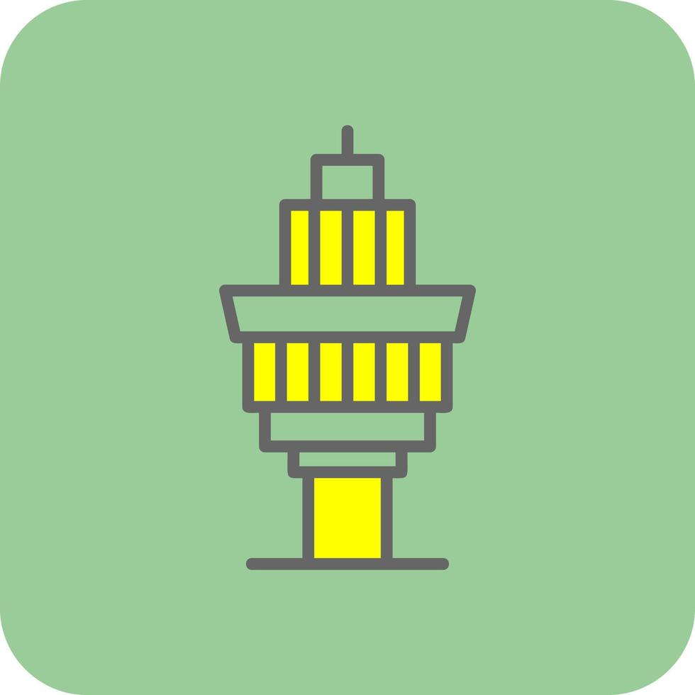 Control Tower Vector Icon Design