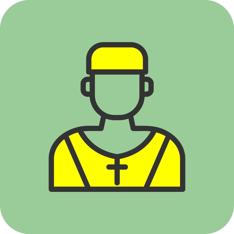 Priest Vector Icon Design